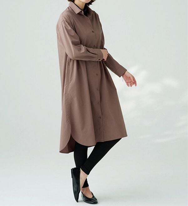 BELLUNA（ベルーナ）の「＜ＳＯＬＯＴＥＸ（Ｒ）＞ストレッチシャツワンピース（シャツワンピース）」｜詳細画像