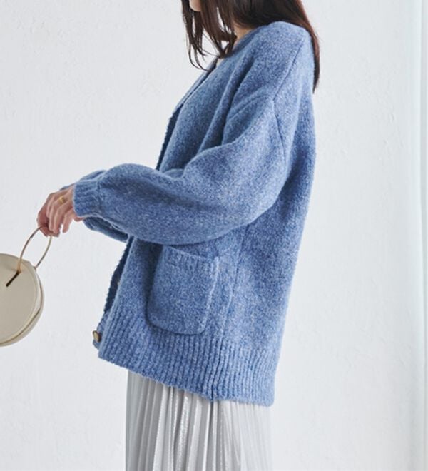 RANAN（ラナン）の「カラーオーバーカーディガン（ニットカーディガン）」｜詳細画像