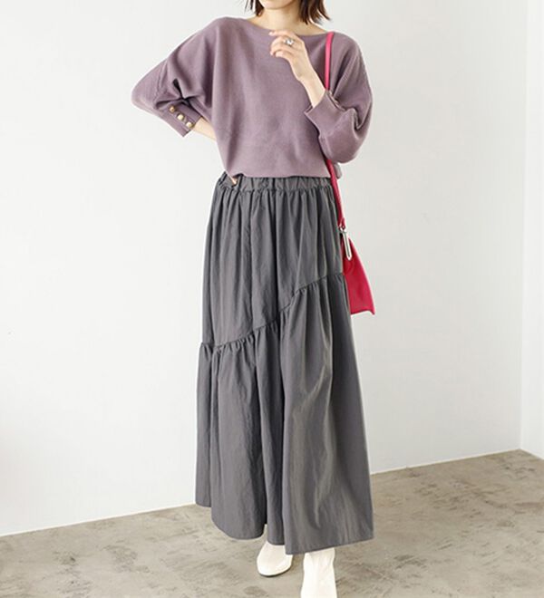 GeeRA（ジーラ）の「袖ボタン付ドルマンニットトップス（ニット・セーター）」｜詳細画像