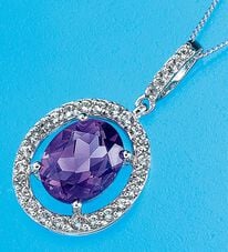 BELLUNA（ベルーナ）の「オーバルアメジストペンダント（ネックレス・ペンダント）」