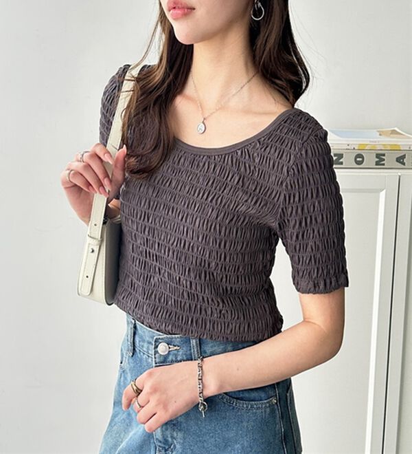 GeeRA（ジーラ）の「バレエネックシャーリングカットソー（カットソー）」｜詳細画像