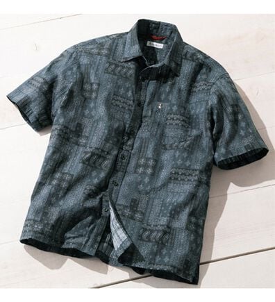 「＜ハッシュパピー＞半袖バンダナプリントシャツ（メンズシャツ）」