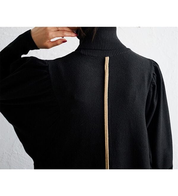 RANAN（ラナン）の「ボリューム袖アウトシームニットワンピース（ニットワンピース）」｜詳細画像