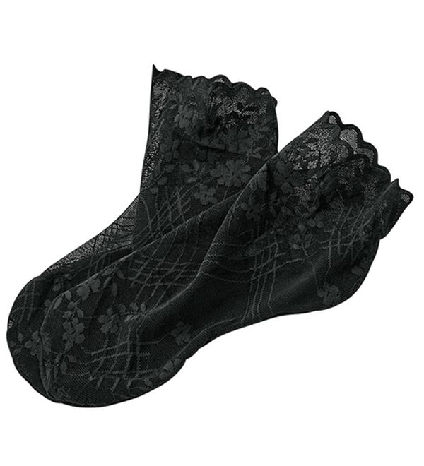 LAVIENNE（ラヴィエンヌ）の「【４足組】涼やかレースソックス（靴下・ストッキング）」｜詳細画像