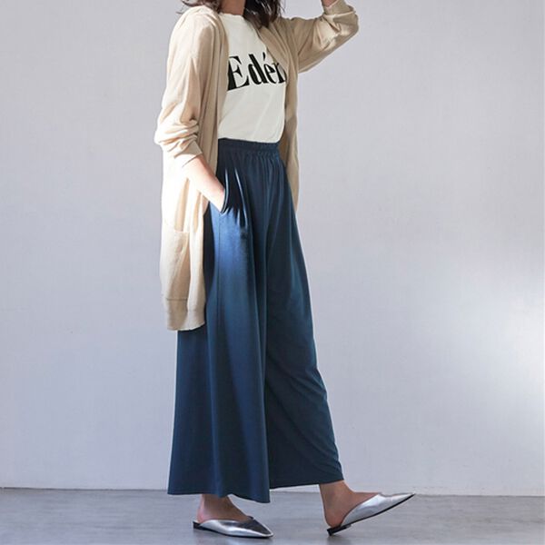 RANAN（ラナン）の「ひんやり！レディゆるシルエットワイドパンツ（ワイドパンツ・ガウチョ）」｜詳細画像