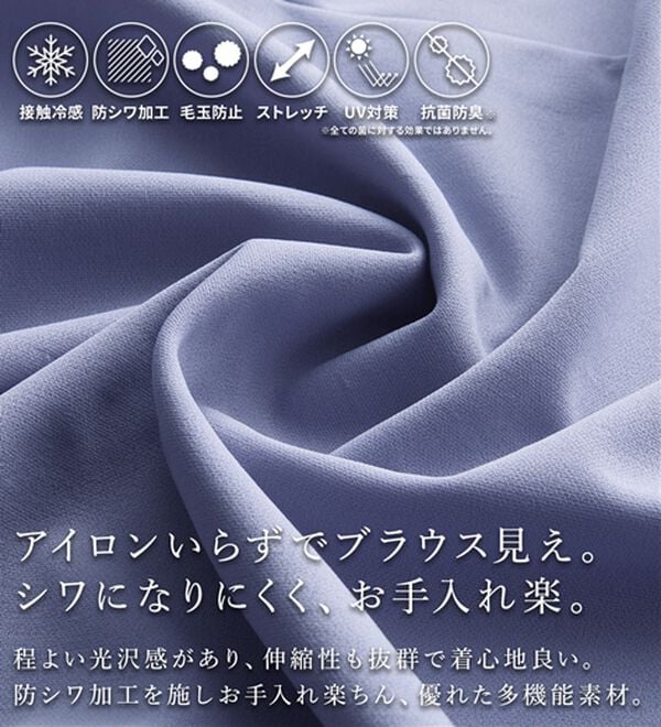 BELLUNA（ベルーナ）の「ジョーゼット素材タック使いＴブラウス（ブラウス）」｜詳細画像