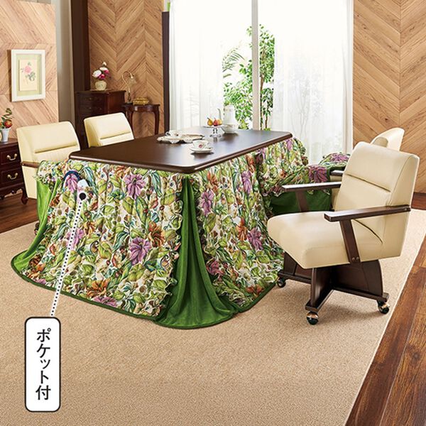 「はっ水ダイニングこたつセット（こたつテーブル）」｜詳細画像