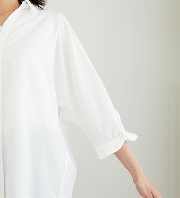 BELLUNA（ベルーナ）の「イージーケア！袖リボンシャツチュニック（チュニック）」｜詳細画像