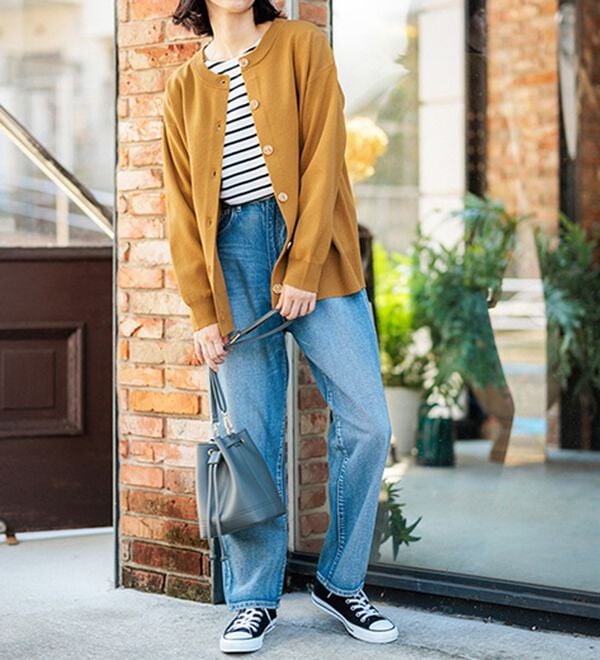 BELLUNA（ベルーナ）の「洗える！軽い！配色使いニットカーディガン（ニットカーディガン）」｜詳細画像