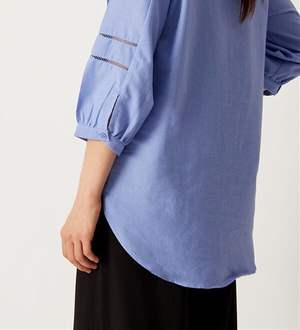 BELLUNA（ベルーナ）の「機能付リネン混ピンタック使いシャツチュニック（チュニック）」｜詳細画像