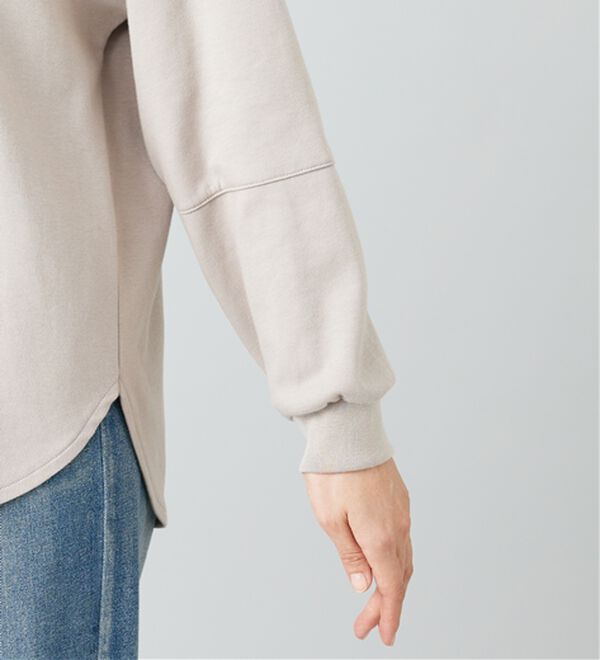 BELLUNA（ベルーナ）の「吸湿発熱ポンチ素材袖切替プルオーバー（カットソー）」｜詳細画像