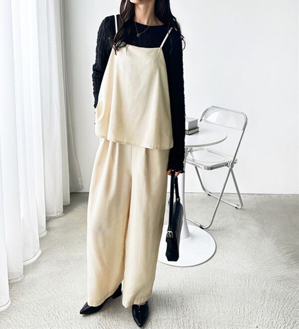 GeeRA（ジーラ）の「セットアップ風キャミソールサロペット（オールインワン）」｜詳細画像