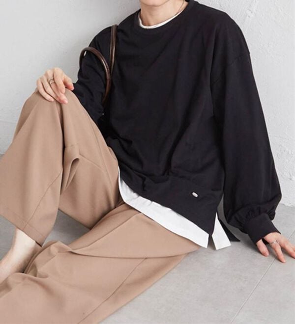 RANAN（ラナン）の「多機能ベーシックオーバーサイズ長袖Tシャツ（Tシャツ）」｜詳細画像
