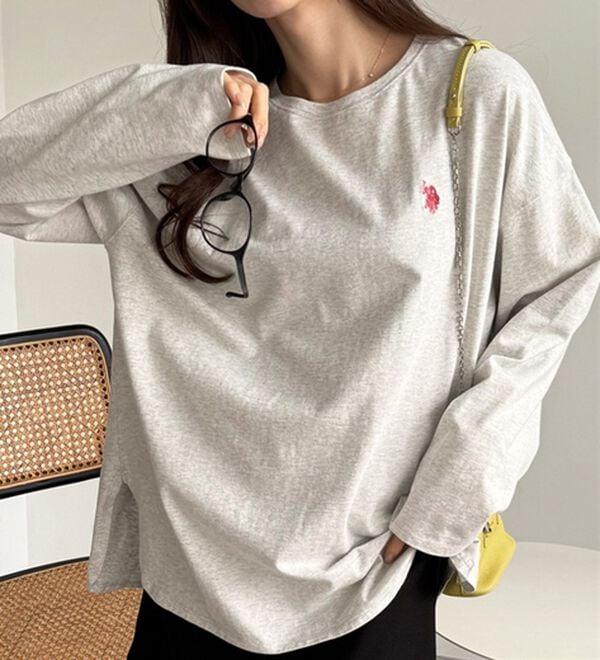 GeeRA（ジーラ）の「【Ｕ．Ｓ．ＰＯＬＯ ＡＳＳＮ】オーバーサイズ刺しゅうロンＴ（カットソー）」｜詳細画像