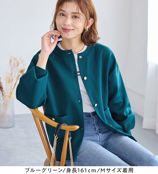 Viola e Viola（ヴィオラ エ ヴィオラ）の「むぎゅっと質感ゴールドボタンニットカーデ（ニットカーディガン）」｜詳細画像