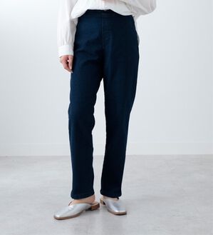 BELLUNA（ベルーナ）の「ウエストリブ使いスリムパンツ（フルレングスパンツ）」｜デニム