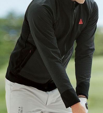 「＜コムルヴァン・オム・ゴルフ＞のびのび快適フリースブルゾン（メンズブルゾン）」