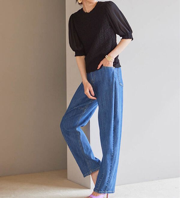 RANAN（ラナン）の「ボリューム袖ぽこぽこＴシャツ（カットソー）」｜詳細画像