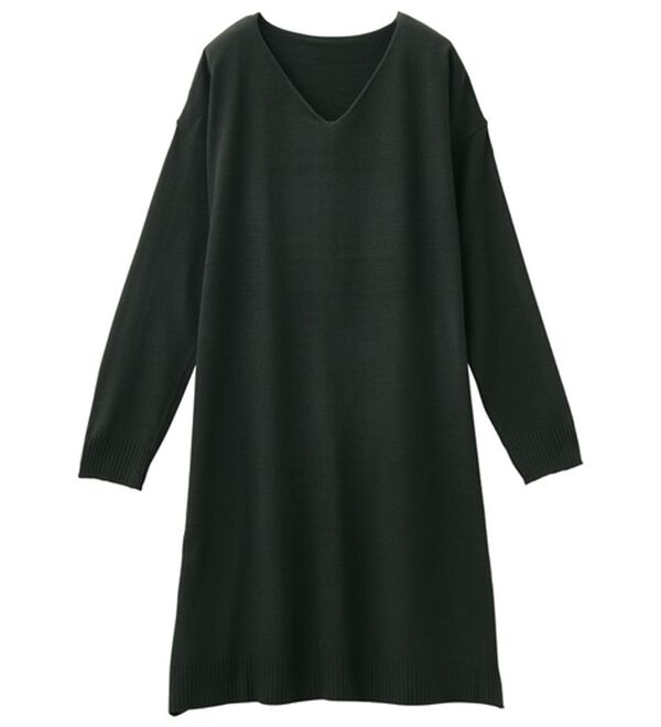 RANAN（ラナン）の「カシミヤタッチニットチュニックワンピース（チュニック）」｜詳細画像