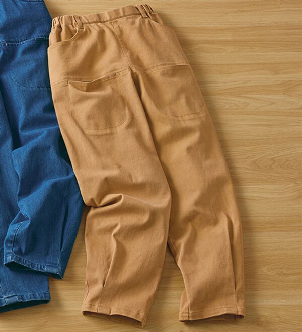 BELLUNA（ベルーナ）の「ポケットデザインコロンデニムパンツ（フルレングスパンツ）」｜ベージュ