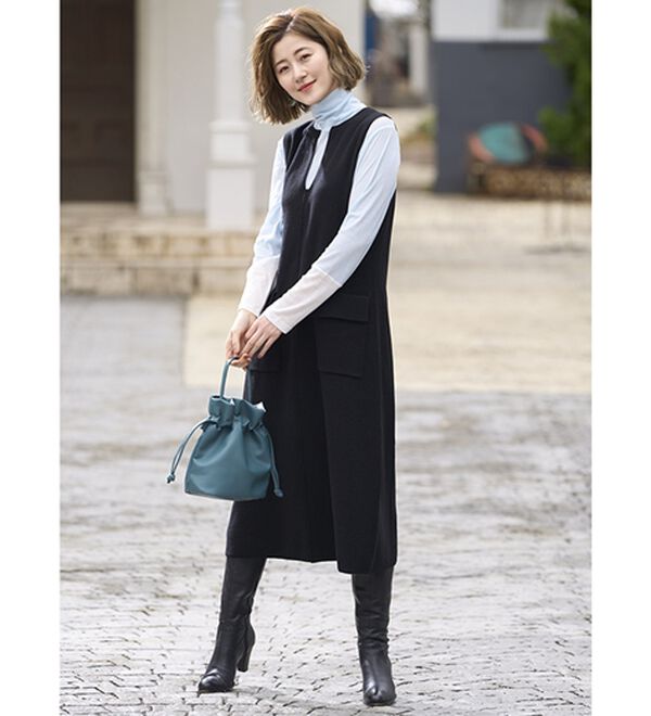 BELLUNA（ベルーナ）の「綿１００％ニットジャンパースカート（ジャンパースカート）」｜詳細画像