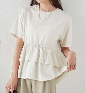 RANAN（ラナン）の「ピグメントフリルトップス（カットソー）」｜詳細画像