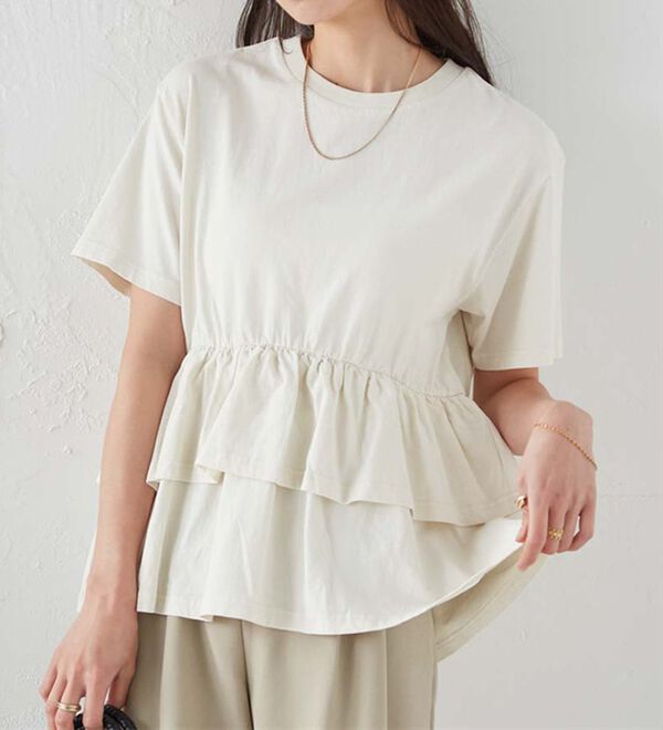 RANAN（ラナン）の「ピグメントフリルトップス（カットソー）」｜詳細画像