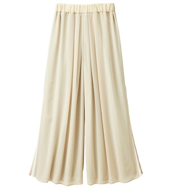 RANAN（ラナン）の「ひんやり！サイドスリットシフォンパンツ（フルレングスパンツ）」｜詳細画像