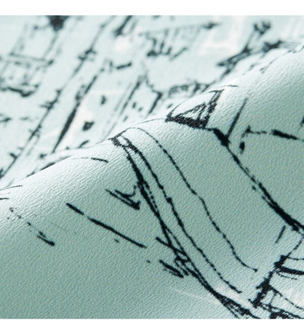 RANAN（ラナン）の「スカーフプリントセミワイドパンツ（フルレングスパンツ）」｜詳細画像