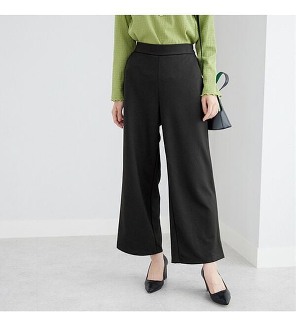 BELLUNA（ベルーナ）の「ぐんぐん伸びてラク！ジャカードワイドパンツ（ワイドパンツ・ガウチョ）」｜詳細画像