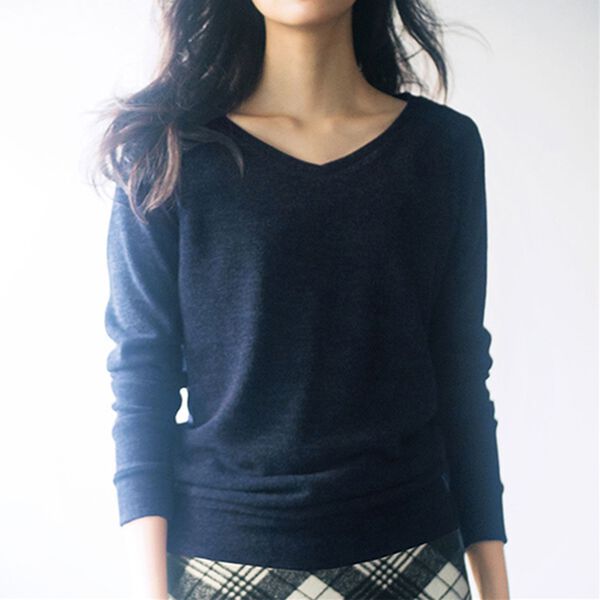 RANAN（ラナン）の「レディシルエットＶネックプルオーバー（カットソー）」｜詳細画像