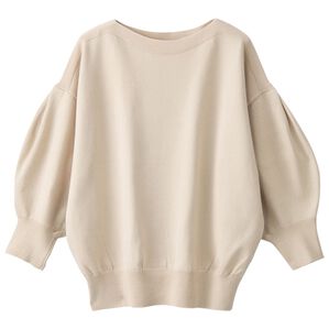GeeRA（ジーラ）の「もちもちポワン袖ニット（ニット・セーター）」｜ライトベージュ