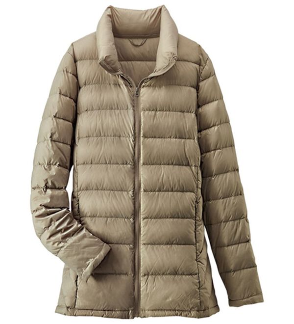 BELLUNA（ベルーナ）の「洗える！軽量ダウンスタンド衿ジャケット（ポーチ付）（ダウンコート・ジャケット・ベスト）」｜ベージュ