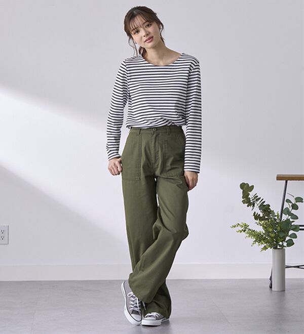 BELLUNA（ベルーナ）の「大人のきれいめベイカーチノパンツ（フルレングスパンツ）」｜詳細画像