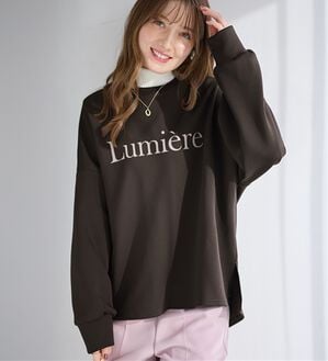 alotta（アロッタ）の「大人可愛いゆったりロゴスウェット（トレーナー・スウェット）」｜チャコール