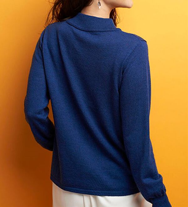 BELLUNA（ベルーナ）の「洗える！メリノウール１００％ハイネックセーター（ニット・セーター）」｜詳細画像