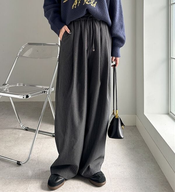 GeeRA（ジーラ）の「【体型カバー】上品なのにラクちんワイドパンツ（フルレングスパンツ）」｜詳細画像