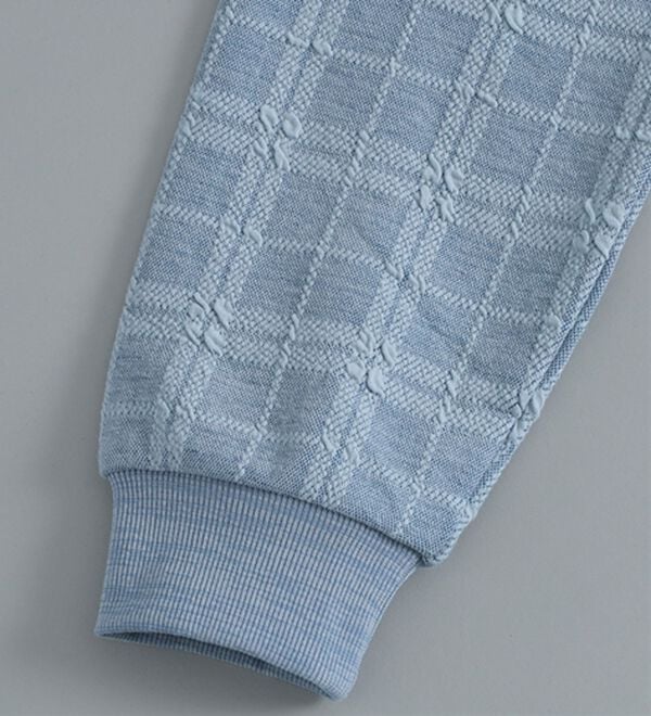 「＜コムルヴァン・オム＞チェック柄ふくれジャカードトレーナー（メンズトレーナー）」｜詳細画像