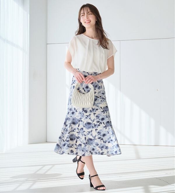 alotta（アロッタ）の「【接触冷感】機能付インナーシフォンブラウス（ブラウス）」｜詳細画像