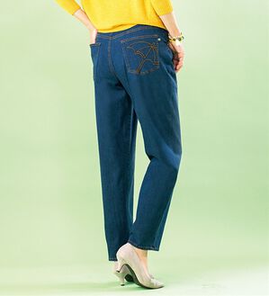 ルフラン（ルフラン）の「〔ａ・Ａ・Ｐ〕刺しゅうストレッチ美脚パンツ（フルレングスパンツ）」｜デニム系