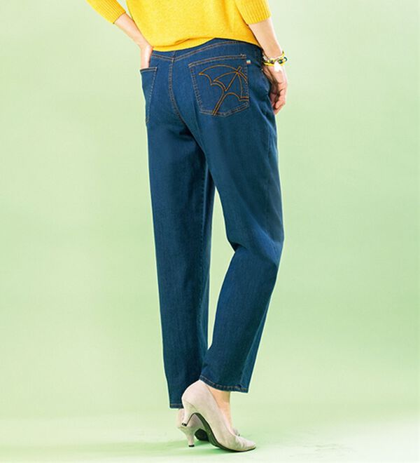 ルフラン（ルフラン）の「〔ａ・Ａ・Ｐ〕刺しゅうストレッチ美脚パンツ（フルレングスパンツ）」｜デニム系