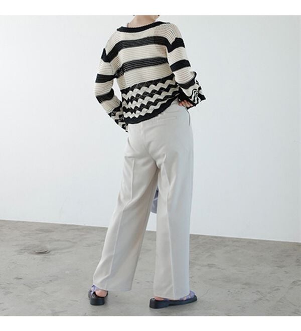 GeeRA（ジーラ）の「２ＷＡＹハイウエストスラックスパンツ（フルレングスパンツ）」｜詳細画像