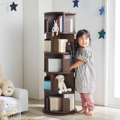 iellio（イエリオ）の「回転コミック収納ラック＜本棚・収納棚＞（ラック・棚・本棚）」