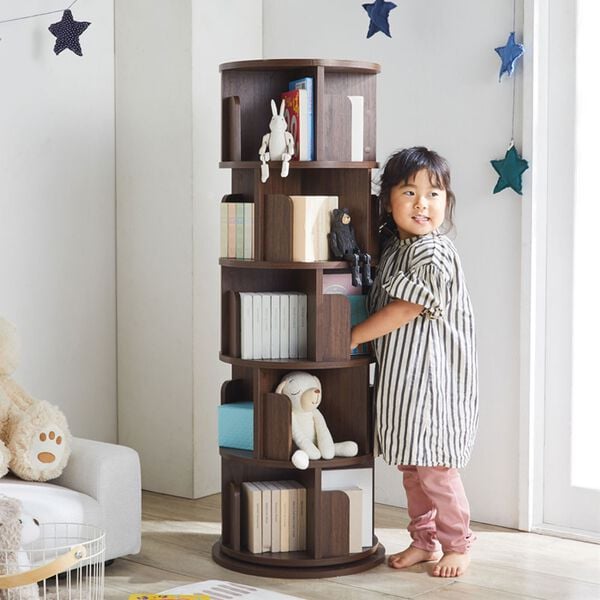 iellio（イエリオ）の「回転コミック収納ラック＜本棚・収納棚＞（ラック・棚・本棚）」｜詳細画像