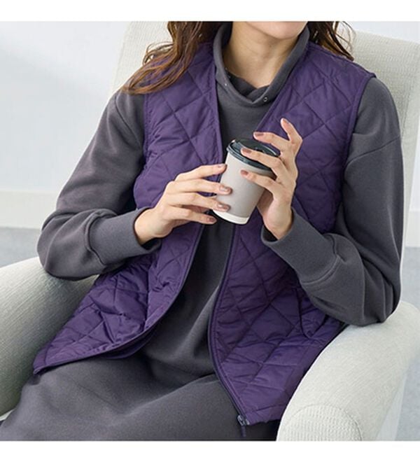 BELLUNA（ベルーナ）の「【マジ軽ウォーム】蓄熱保温キルトベスト（ポーチ付）（ベスト）」｜詳細画像