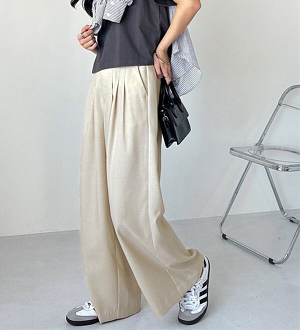 GeeRA（ジーラ）の「３タックワイドパンツ（フルレングスパンツ）」｜詳細画像