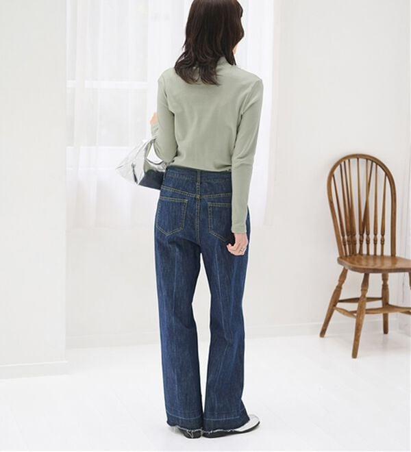 BELLUNA（ベルーナ）の「【選べる衿】肌に優しい綿１００％暖か発熱素材プルオーバー＜ベルホット　コットン＞（カットソー）」｜詳細画像