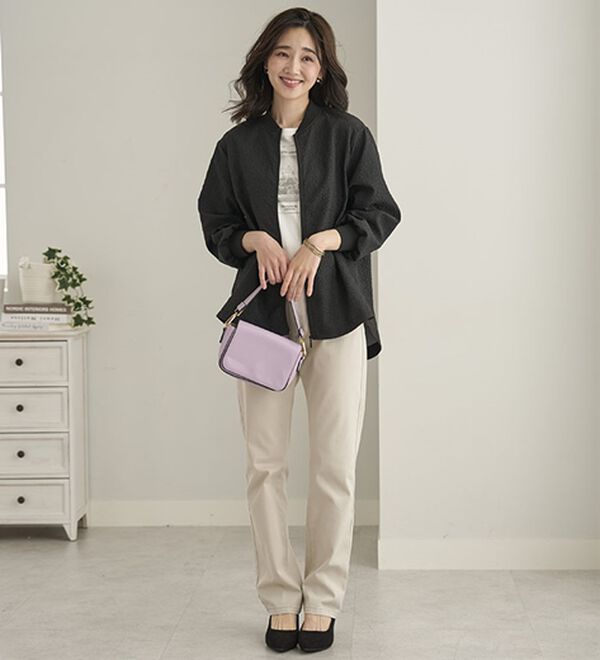 BELLUNA（ベルーナ）の「ふくれジャカードブルゾン（ブルゾン）」｜詳細画像