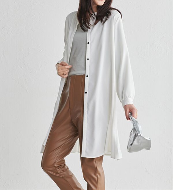 RANAN（ラナン）の「２ＷＡＹボタン使いフレアーブラウス（ブラウス）」｜詳細画像