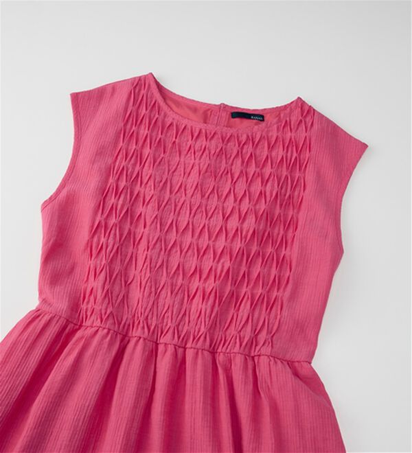 RANAN（ラナン）の「ひんやり！シャーリング風デザインロングワンピース（ロングワンピース）」｜詳細画像